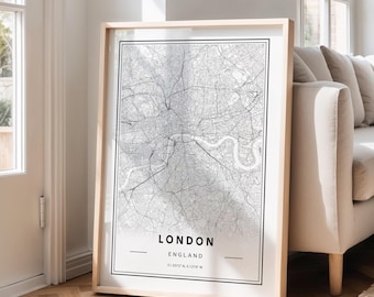 London Street Map Art Print: Modern City Map Poster