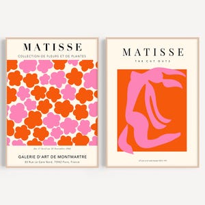 Matisse Print Set, Pink Matisse Wall Art, DIGITAL DOWNLOAD, Matisse Exhibition Printable Art, Colourful Matisse Prints