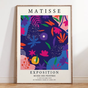 Bright Colours Matisse Botanical Shapes Exhibition Poster, Matisse Cut Outs Print, Matisse Decoupage Poster, Pastel Matisse Wall Art | MP079