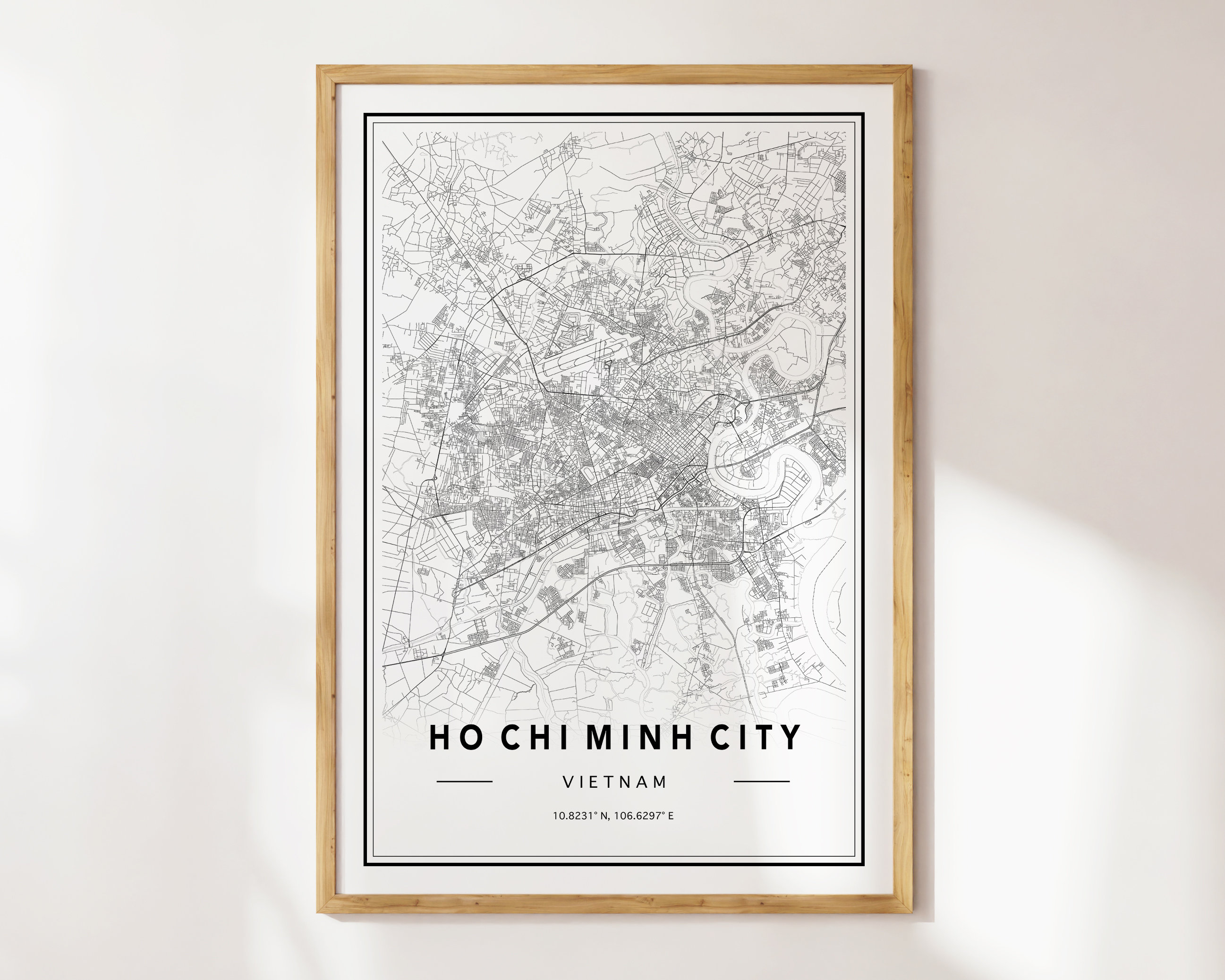 Ho Chi Minh City Map Print, Vietnam Map Poster, Ho Chi Minh City Map Wall Art, Vietnam Travel Poster