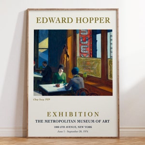 Edward Hopper Exhibition Art Print, American Realism Art, Famous Artist Painting, Mid Century Modern Poster V024 image 5