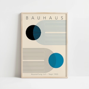 Bauhaus Exhibition Poster: Mid-Century Modern Geometric Art Print