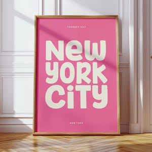 New York City Typografie Print: Trendy NYC Poster