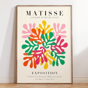 Affiche abstraite colorée Matisse, Matisse Papier Decoupe Wall Art, Matisse Botanical Poster, Matisse Cut Outs Art Print | MP121