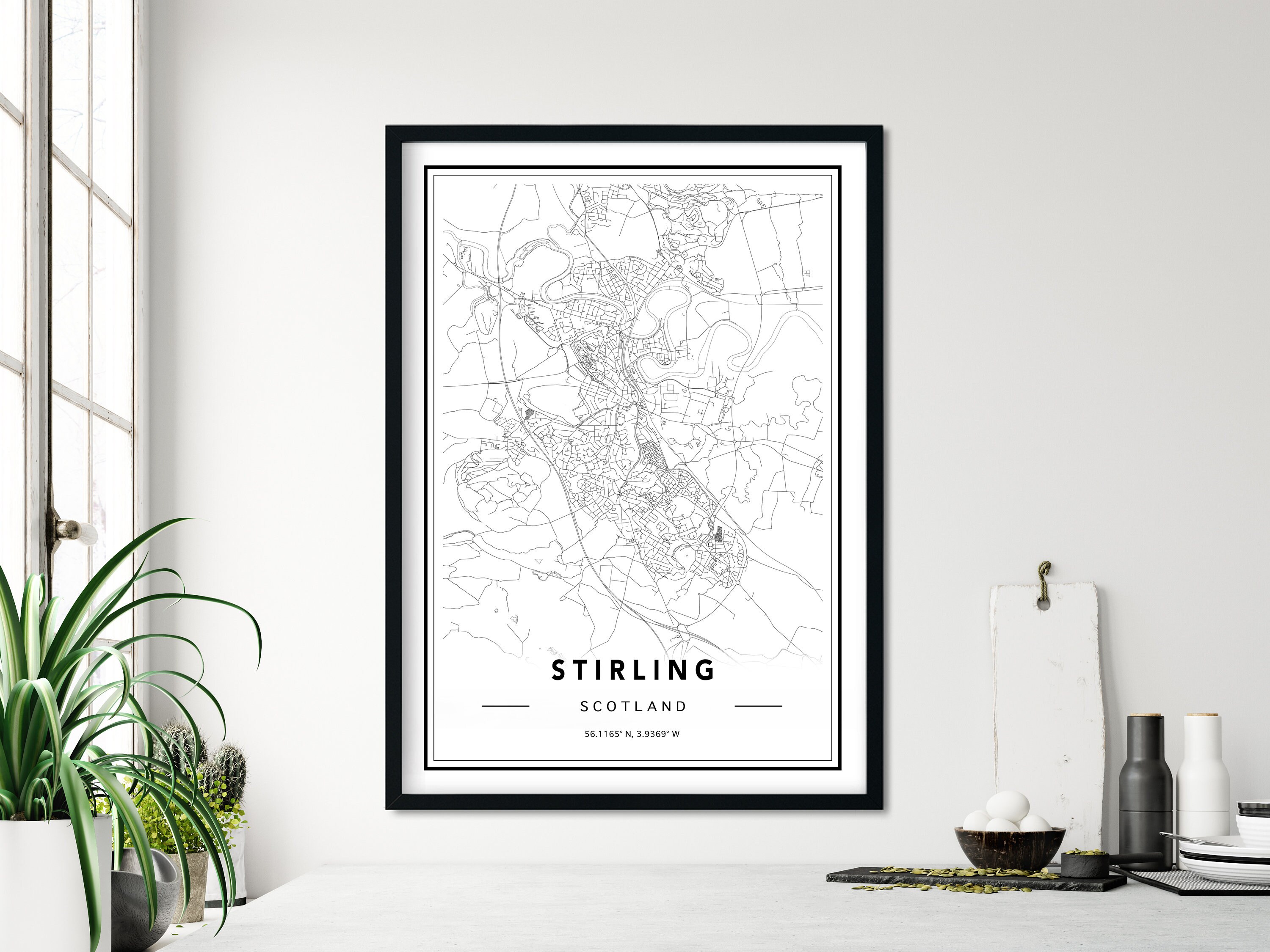Stirling Scotland Map Print Stirling Map Poster Stirling Map - Etsy