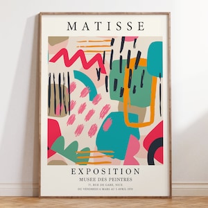 Matisse Cutout Art Print: Abstract Shapes, Colourful Wall Decor