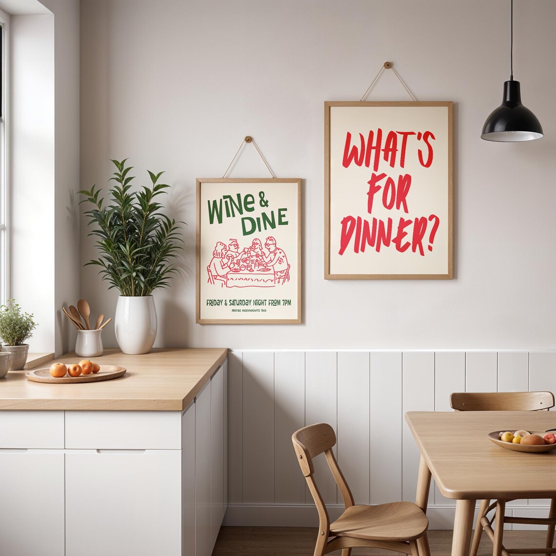 100 kitchen prints set, kitchen wall art, kitchen art,... Retro Kitchen Print Set: Mid-century Modern Gallery Wall (digital ...