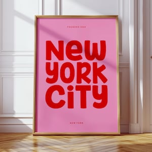 New York City Print: Trendy NYC Typografie Poster
