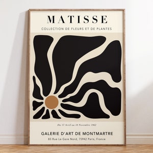 Minimal Matisse Poster, Blumenmarkt, Matisse Cut Out Blumen Ausstellung Poster, Minimal Botanische Wand Kunst Druck | MP092
