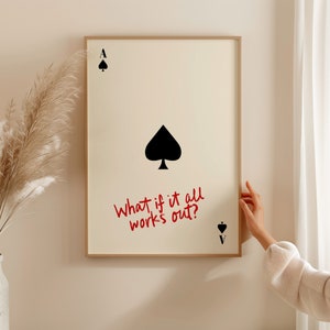 Ace of Spades Retro Art Print: Maximalist Gallery Wall Decor
