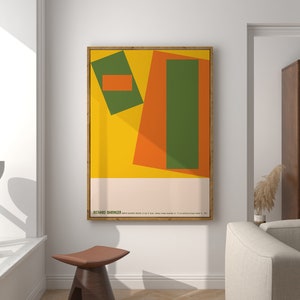 Richard Baringer Vintage 1963 Exhibition Poster, Mid Century Modern, Bauhaus Poster, Swiss Modernist Art, Minimalist Poster | V007