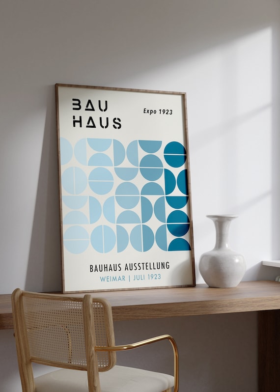バウハウス Bauhaus 「Aufwarts」額付き 高級アートプリント