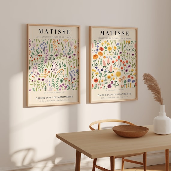 Matisse Botanical Art Prints Set: Floral Exhibition Poster - Etsy
