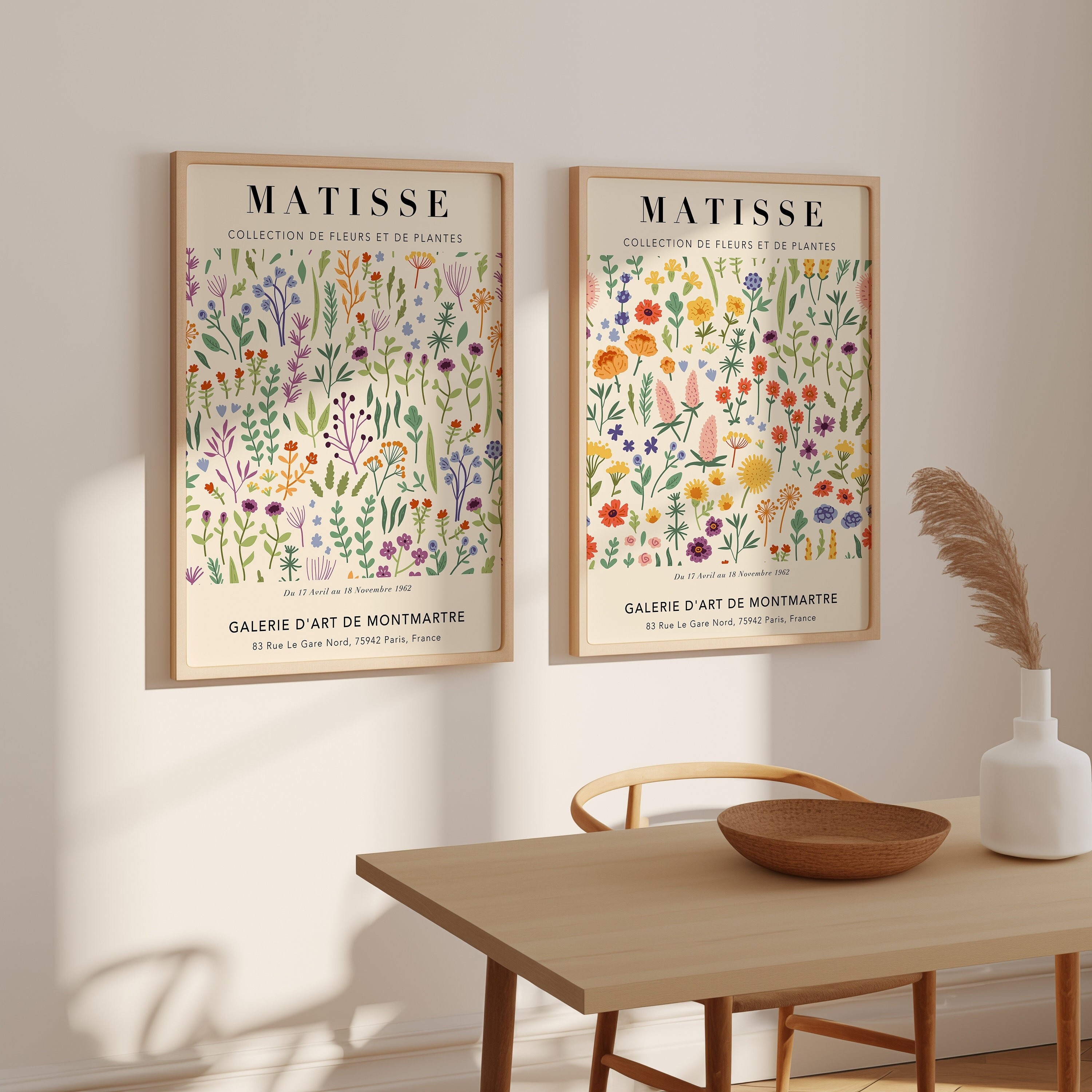 Matisse マティス Fleurs, Feuillages, Dessins Vase of Flowers (Fleurs et feuilles d'acanthe dans un vase d