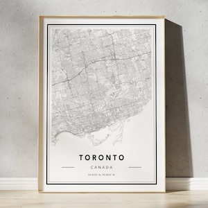 Toronto Map Print, Toronto Map Poster, Toronto Map Wall Art, Toronto Map, Toronto Art Print, Map Of Toronto, Toronto Map, Custom Map Poster
