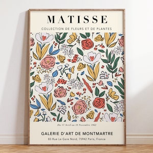 Wild Flowers Matisse Poster, Flower Market Matisse Poster, Matisse Botanical Cut Outs Exhibition Poster, Modern Floral Wall Art | MP068