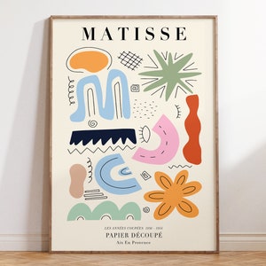 Matisse Abstract Shapes Art Print: Colourful Papier Decoupe Poster