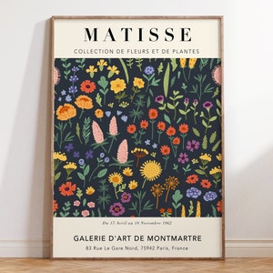 Wildflowers Flowers Matisse Poster, Flower Market Matisse Poster, Matisse Botanical Cut Outs Exhibition Poster, Floral Wall Art | MP067