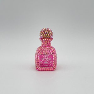 Pink Patron Silver Tequila Cute Mini 50ml Empty Custom Liquor Bling Bottle image 2