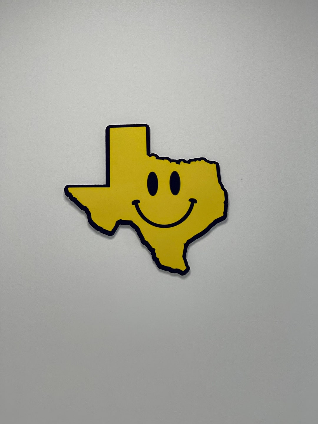 Smiley Face Waterproof Texas Sticker Etsy