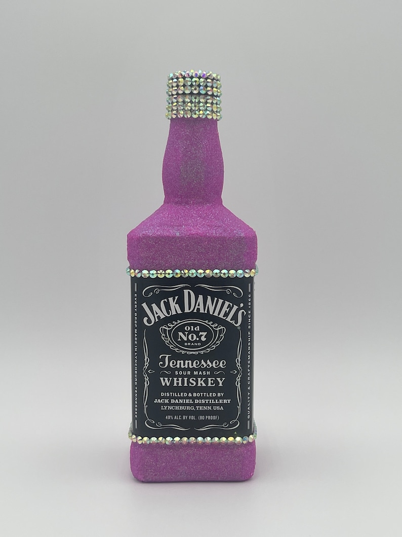 Jack Daniels Empty 750ml Cute Pink Bottle Glittered and Etsy