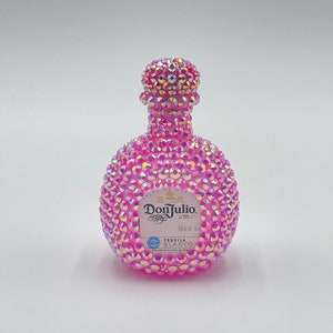 Pink Iridescent Don Julio Blanco Mini 50ml Cute Empty Tequila Bling Bottle Custom Liquor Bottle