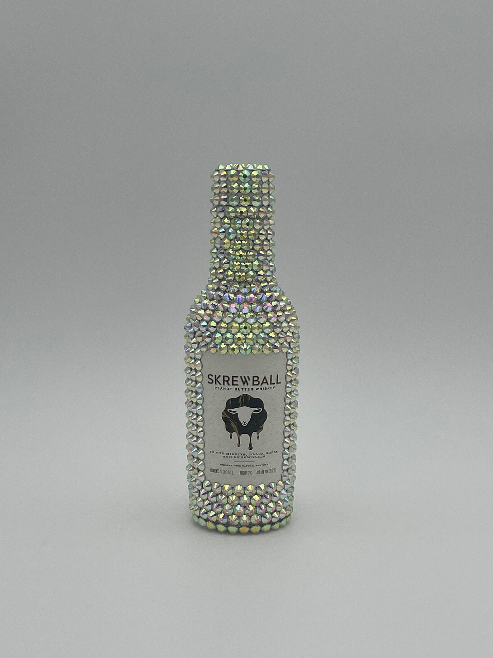 Skrewball Peanut Butter Whiskey 200ml Bling Bottle Empty Iridescent