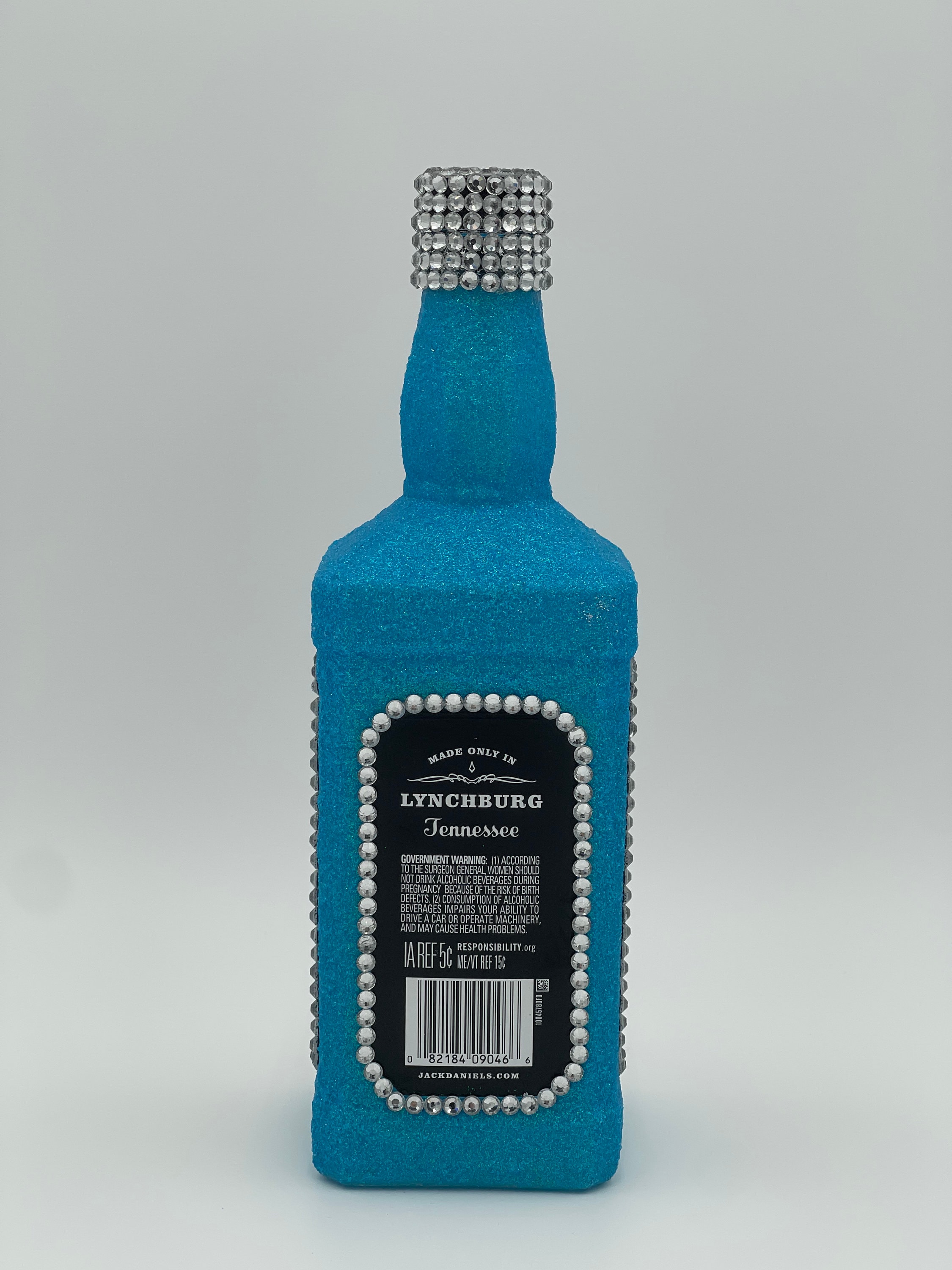 Jack Daniels Empty 750ml Bottle Glittered and Rhinestone Etsy