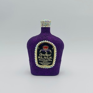 Custom Purple Bedazzled Tequila Bottle Decanter 750ml Bling