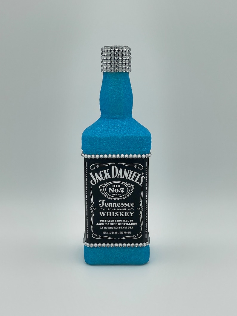 Jack Daniels Empty 750ml Bottle Glittered and Rhinestone Etsy
