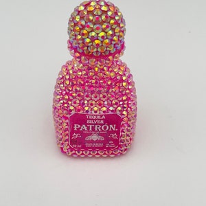 Pink Patron Silver Tequila Cute Mini 50ml Empty Custom Liquor Bling Bottle image 4