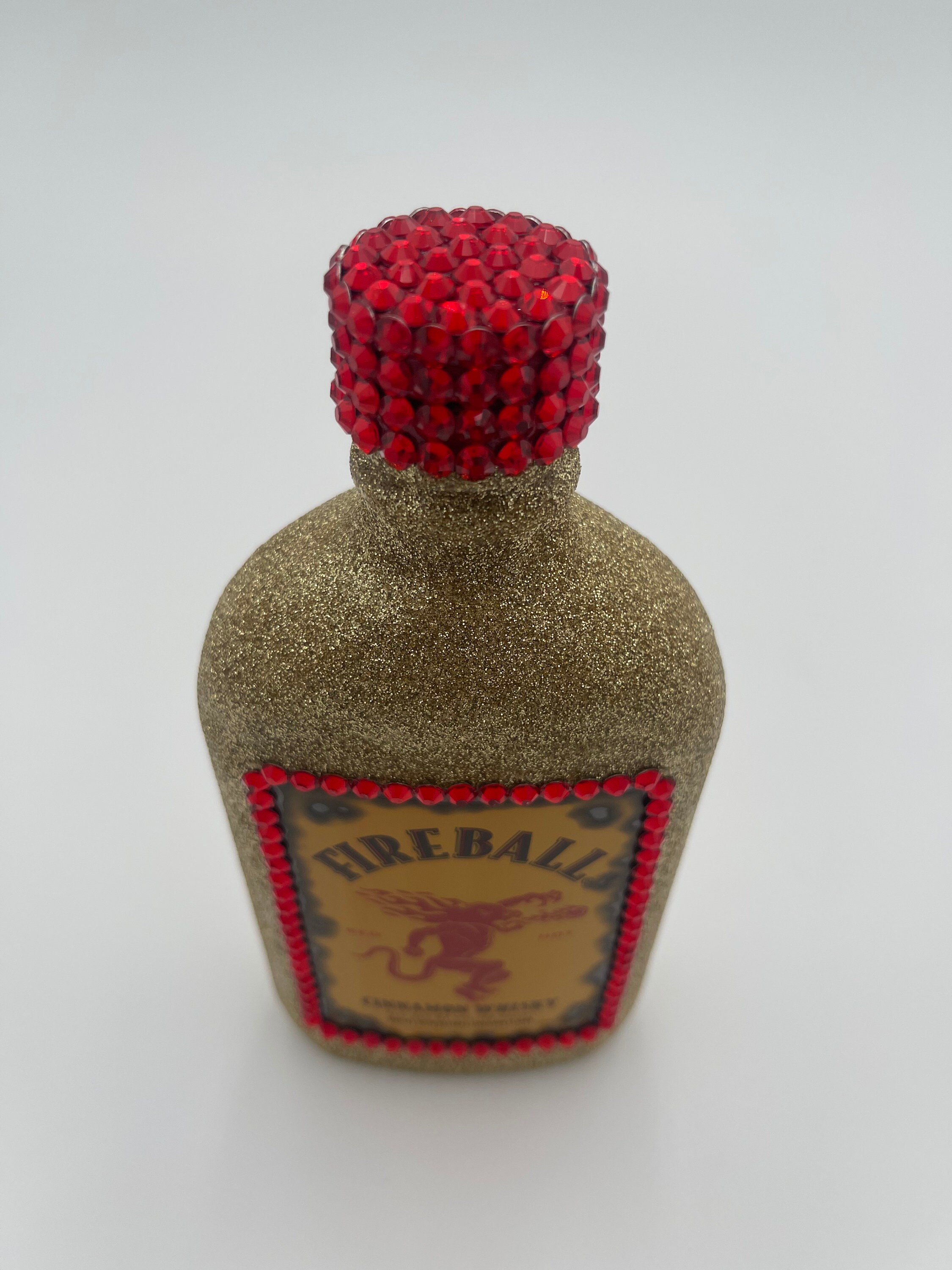 Fireball Whiskey 375ml Custom Empty Glittered Bling Bottle - Etsy