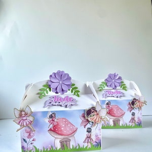 Fairy Favor Boxes Fairy First Birthday Decorations Fairy Party favor boxes Fairy Decor Kids Party Favors for Candy
