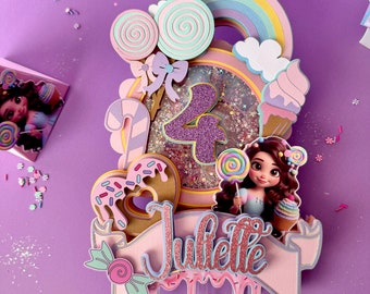 Candyland Cake Topper Sweets candy Cake decorations Candy land Birthday Party Sweets Party Decorations Party Packages for girls