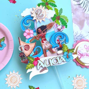 Moana Cake Topper, Moana and Maui Cake decorations, Moana Centerpiece, Moana Birthday Party Decor