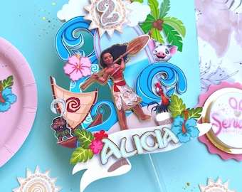 Moana Cake Topper, Moana und Maui Kuchendekoration, Moana Centerpiece, Moana Geburtstagsparty Dekor