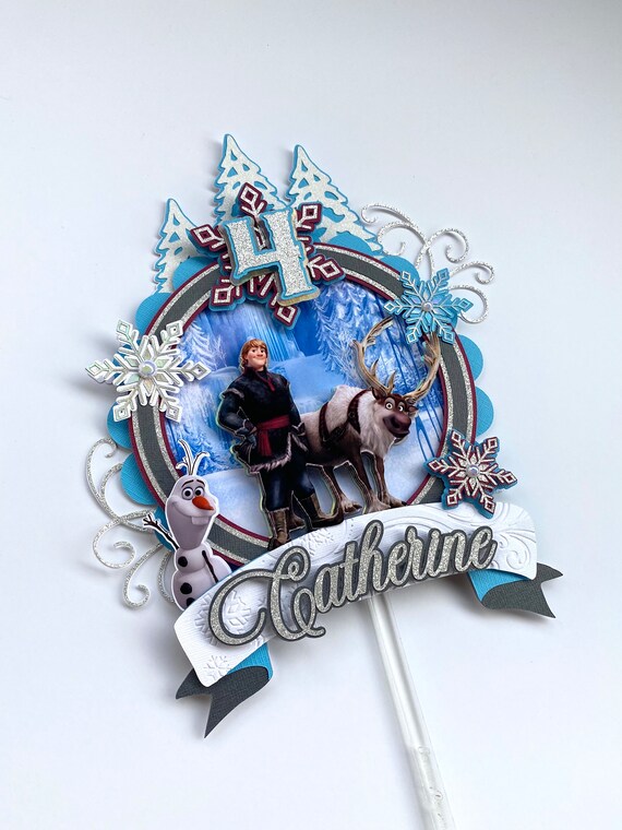 Frozen Inspired Cake Topper Frozen Party Decoration Supplies Etsy