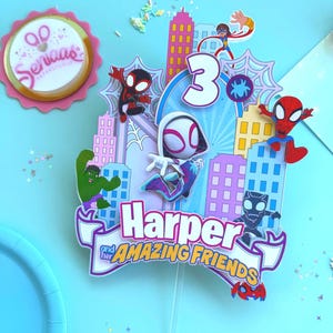 Spidey and his amazing friends cake topper Spidey and friends Birthday Party Decorations Decoration for cake Spiderman