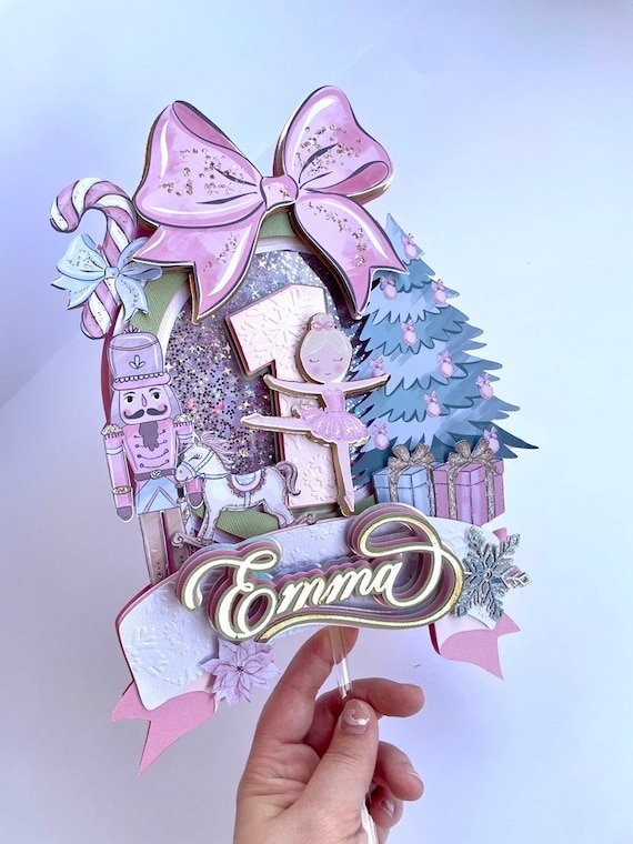 Pink Nutcracker Cake Topper, Nutcracker Birthday Party