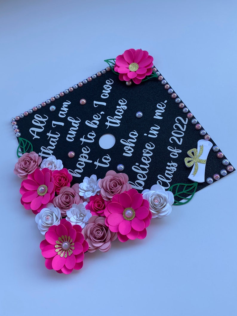 Graduation Cap Topper Graduation Cap Paper Flowers and Etsy