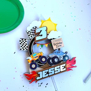 Monster Truck Cake Topper, Monster Truck party decorations for birthday party