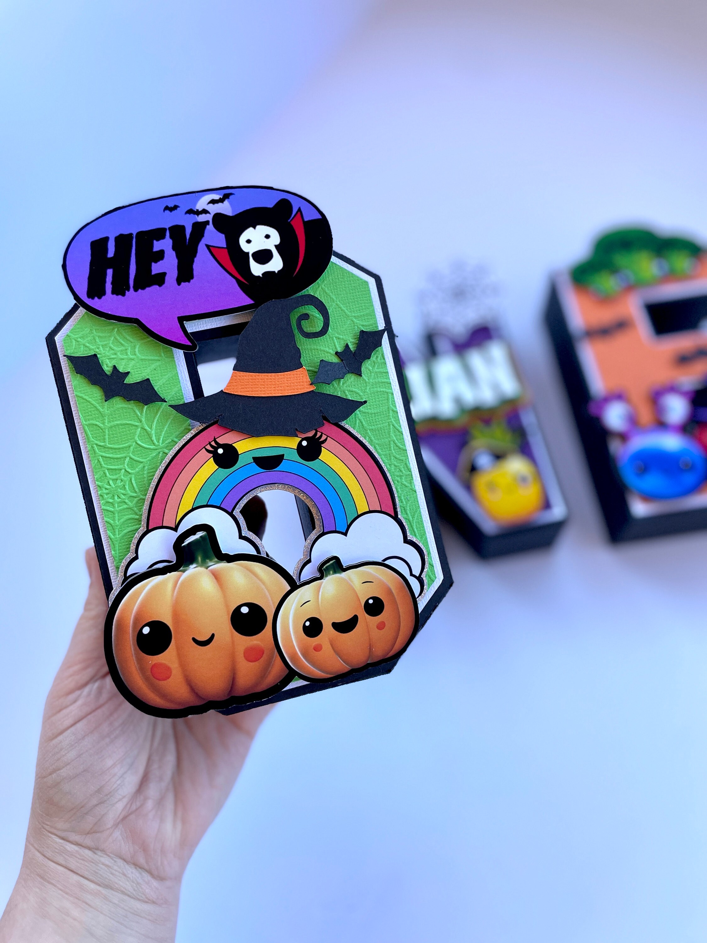Halloween Hey Bear Sensory ONE 3D Letters, Hey Bear Birthday, 3D letters