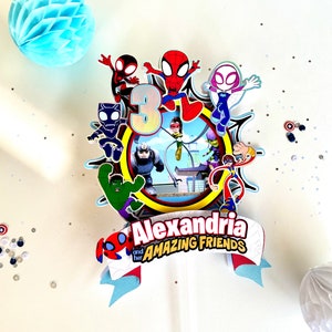 Spidey and his amazing friends cake topper Spidey and friends Birthday Party Decorations Decoration for cake Spiderman