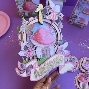 Fairy Birthday Cake Topper Fairy First Birthday Themed party  Fairy party decorations Fairy party packages 1st birthday decorations for girl