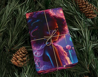 Black Girl Magic Gift Wrapping Paper, Birthday, Christmas Present