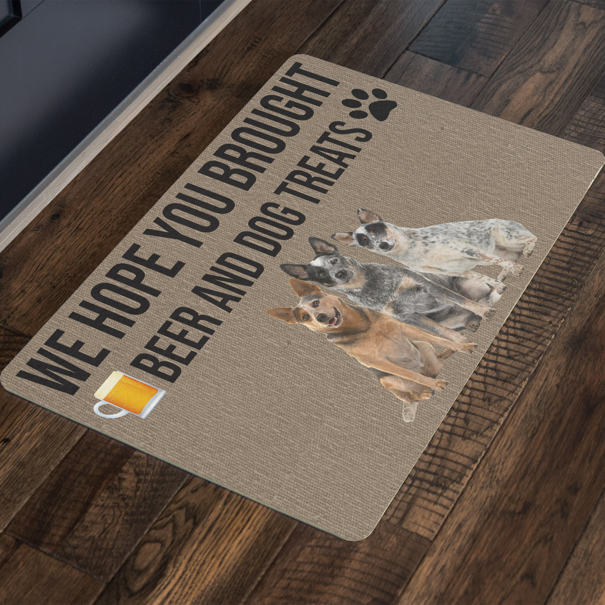 Australische Rinder Hund Fußmatte personalisierte blaue Etsy