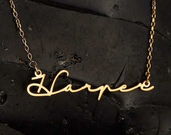 Sterling Silver Cursive Name Necklace: Personalized Handwriting Jewelry