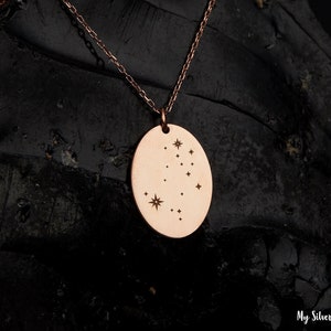 Sternzeichen-Halskette, Sterling-Silber-Sternzeichen-Anhänger, Sternzeichen-Symbole Ihres Geburtstages, Sternbild-Schmuck, Sternzeichen-Sternkarten-Schmuck