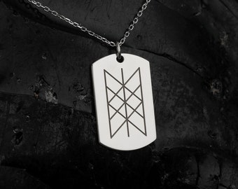 Sterling Silver Web of Wyrd Necklace: Nordic Talisman Jewelry