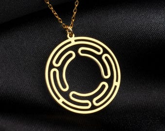 Sterling Silver Hekate Wheel Necklace: Goddess Strophalos Amulet, Pagan Jewelry